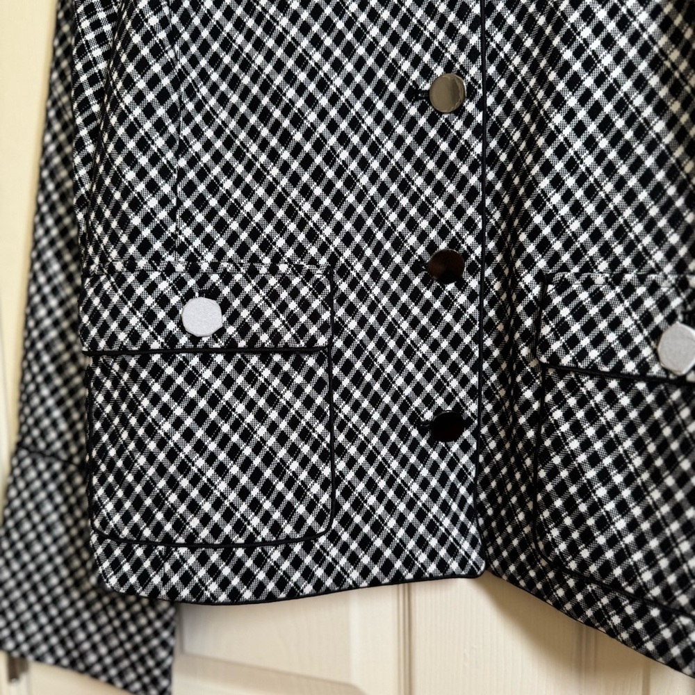 Spanx Ponte Lady Jacket in Jacquard Classic Black Plaid Size XL - Picture 5 of 12